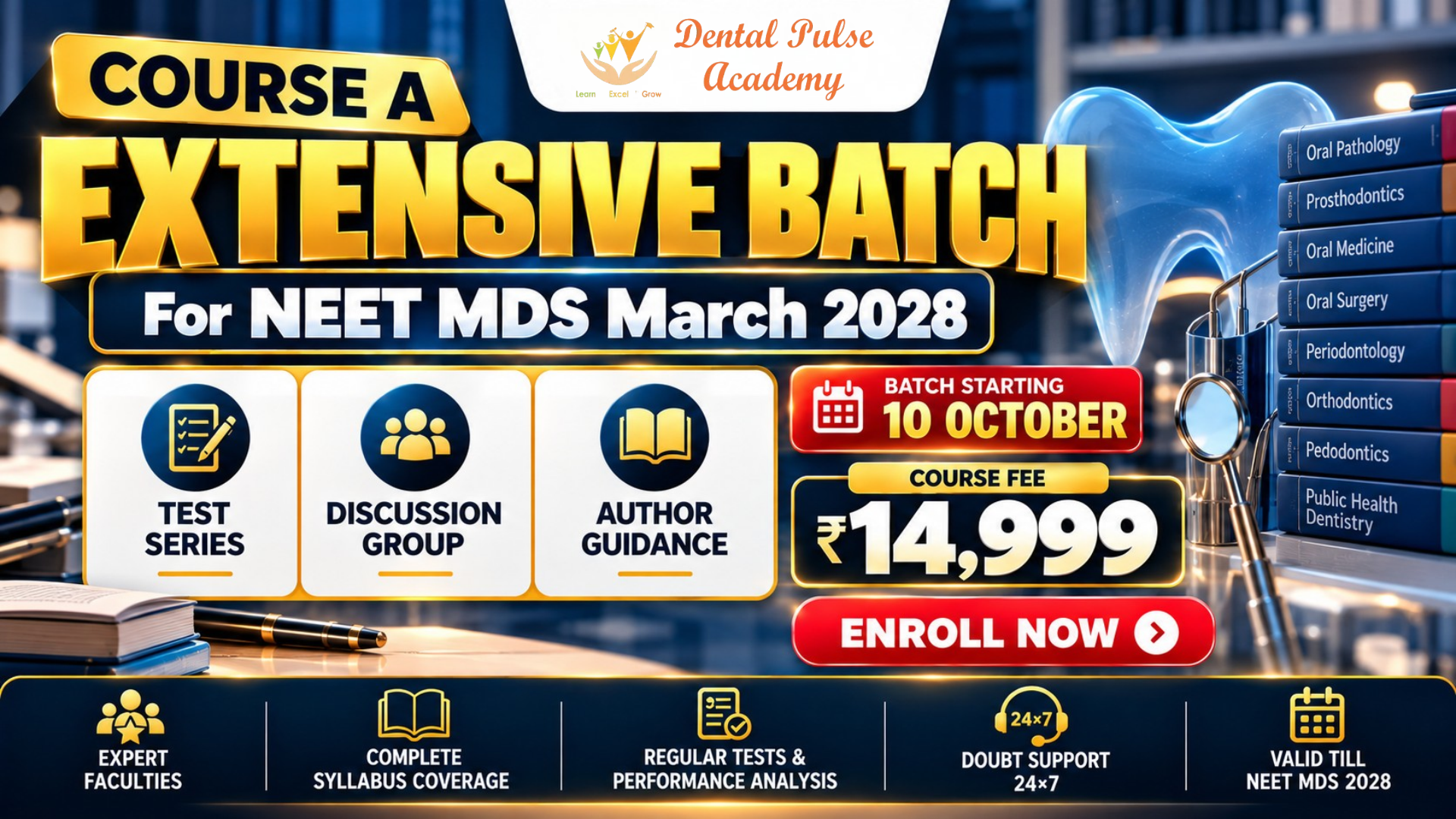 Extensive Batch for NEET March 2028 — Course A poster